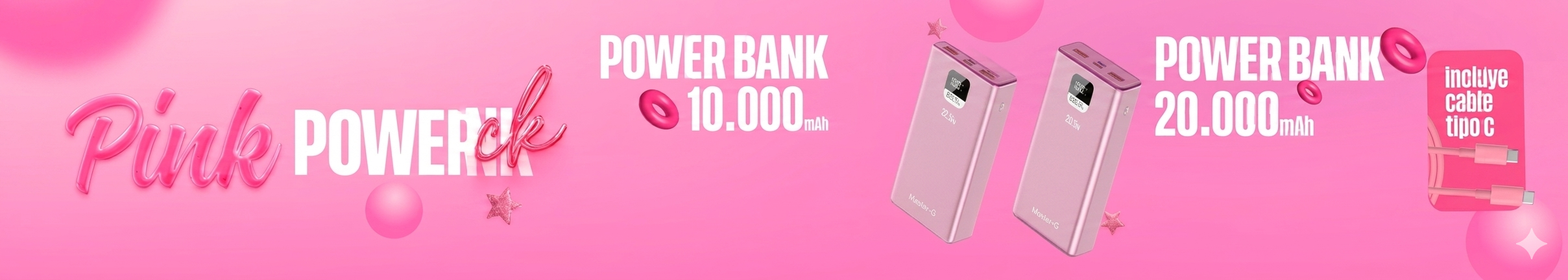 Power Bank Rosada