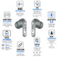 Audífonos Bluetooth Master-G con Cancelación de Ruido ANC Game Mode y App BUDS35G