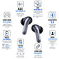 Audífonos Bluetooth Master-G con Cancelación de Ruido ANC Game Mode y App BUDS60B
