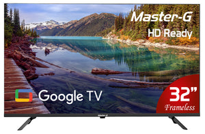 Combo Televisor Smart Tv 32" Led HD Google TV + Parlante Soundbar Bluetooth TWS Master-G
