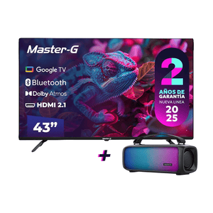Combo Televisor Smart Tv 43" Led FHD Google TV + Parlante Bluetooth TWS Master-G