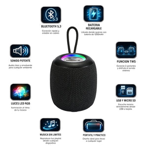 Parlante Bluetooth Portátil Master-G 5W TWS MGGRENADE