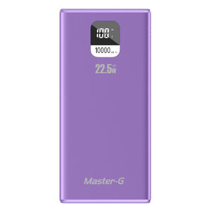 Power Bank Master-G 10000mAh 22.5W Carga Rápida Pantalla LCD Morado UCP10MPD
