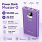 Power Bank Master-G 10000mAh 22.5W Carga Rápida Pantalla LCD Morado UCP10MPD